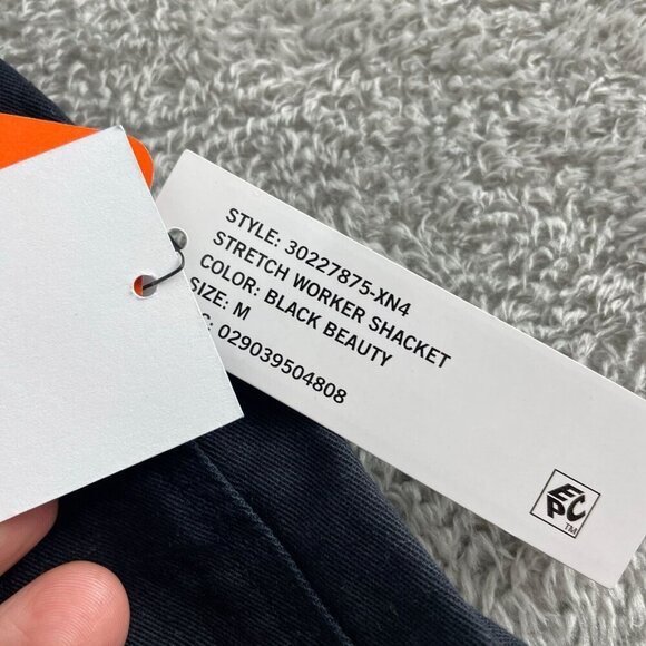 Bass Outdoor Black Stretch Worker Shacket M Long Sleeve Button Up NWT 5633 - Picture 3 of 11